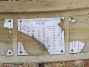 Méridienne de Rouen - plaque d'origine