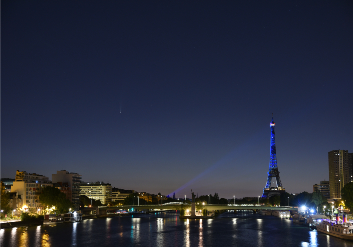 Yves Courtel, le 12 juillet 2020 depuis le pont Mirabeau à Paris
