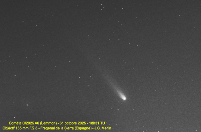 Comète C/2025 A6 (Lemmon) le 31 octobre 2025
